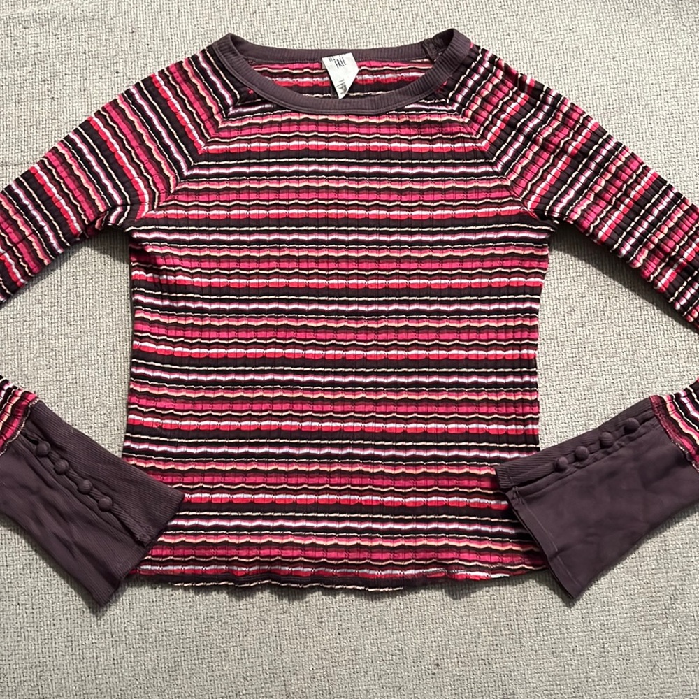 Free People Striped Thermal